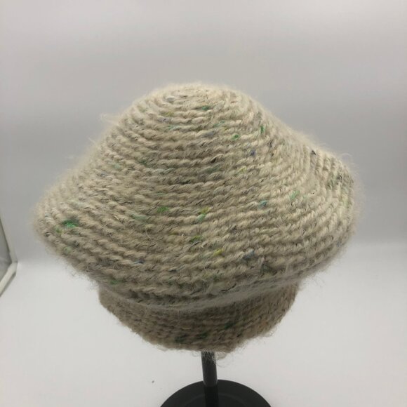 Vintage Handmade Wool Hat (Beige Tweed) - Picture 6 of 7